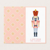 Pink Vintage Weihnachtsnachtscreme Faltblatt (Außenseite Aufgefaltet)