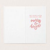 Pink Vintage Weihnachtsnachtscreme Faltblatt (Innenseite Aufgefaltet)