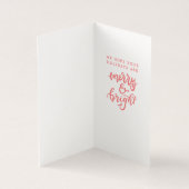 Pink Vintage Weihnachtsschmuck Faltblatt (Innenseite)