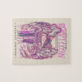 Pink Vintages französisches Werbegeschenk Puzzle (Horizontal)