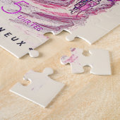 Pink Vintages französisches Werbegeschenk Puzzle (Seite)