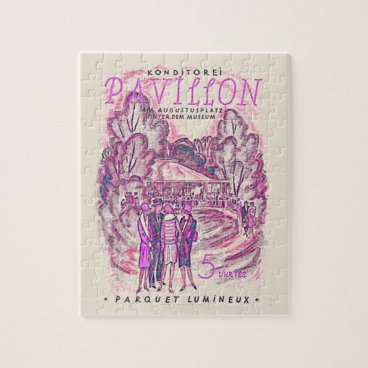 Pink Vintages französisches Werbegeschenk Puzzle (Vertikal)