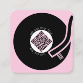 Pink Vinyl LP | Music QR Code Quadratische Visitenkarte (Vorderseite)