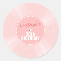 Pink Vinyl Record Music Personalisiert Geburtstag