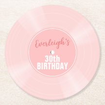 Pink Vinyl Record Music Personalisiert Geburtstag