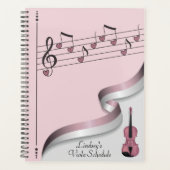 Pink Viola Musical Planner und Scheduler Planer (Vorderseite)