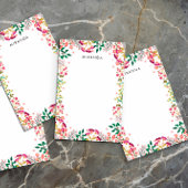 Pink & Violet Boho Wildblumen Name hinzufügen Post-it Klebezettel