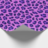 Pink Violet Leopard Animal Print Skin Pattern Geschenkpapier (Ecke)