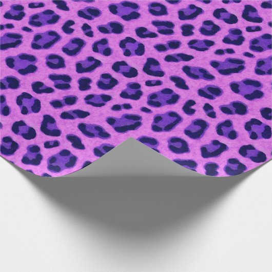 Pink Violet Leopard Animal Print Skin Pattern  Geschenkpapier (Ecke)