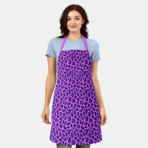 Pink Violet Leopard Animal Print Skin Pattern  Schürze