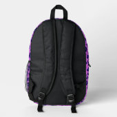 Pink Violet Leopard Tierdruckmuster Bedruckter Rucksack (Rückseite)