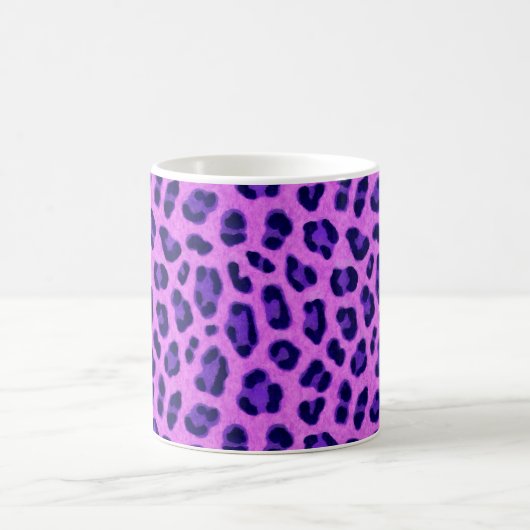 Pink Violet Leopard Tierdruckmuster Kaffeetasse (Mittel)