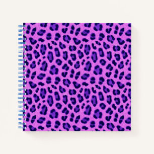 Pink Violet Leopard Tierdruckmuster Notizblock