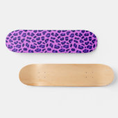 Pink Violet Leopard Tierdruckmuster Skateboard (Horizontal)