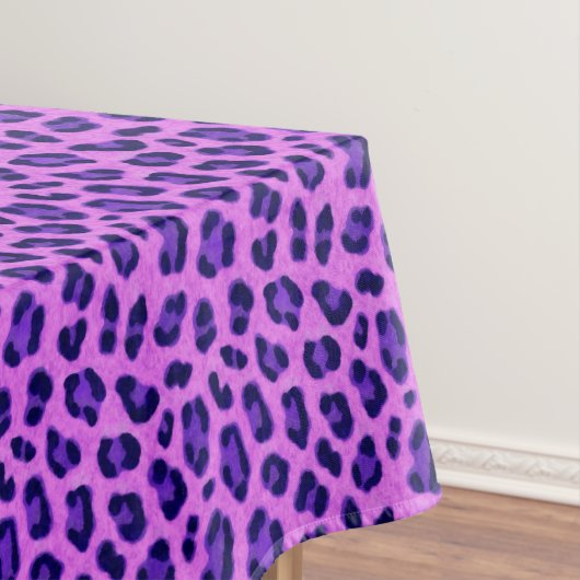 Pink Violet Leopard Tierdruckmuster Tischdecke (Beispiel)