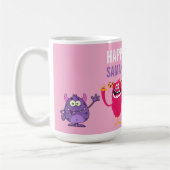 Pink violet monster Fun kids  Kaffeetasse (Links)