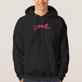 Pink Violet Running Panther Coole Weihnachten Hoodie (Vorderseite)
