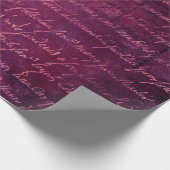 Pink Violet Vintages französisches Skriptmuster Geschenkpapier (Ecke)