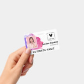 Pink Violet Wasserfarbe Fügen Sie Ihrem Logo-Mitar Ausweis (Handheld)