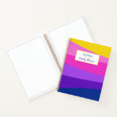 Pink Violet Yellow Journal Notes personalisieren Notizblock (Innenseite)