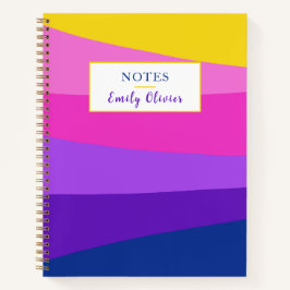 Pink Violet Yellow Journal Notes personalisieren Notizblock