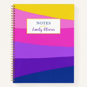 Pink Violet Yellow Journal Notes personalisieren Notizblock