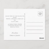 Pink-violette Blumen mit Schmetterlingen Danke Postkarte (Rückseite)