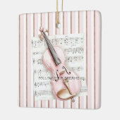 Pink Violin Music Sheet Keramikornament (Links)