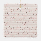 Pink Violin Music Sheet Keramikornament (Rückseite)