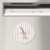 Pink Violin Music Sheet Magnet (In Situ (Geschirrspüler))