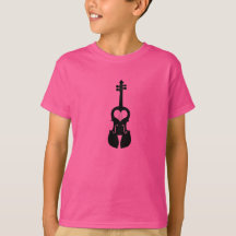 Pink-Violinen-T-Shirt