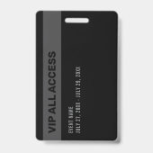 Pink VIP All Access Pass Event ID Abzeichen Ausweis (Rückseite)