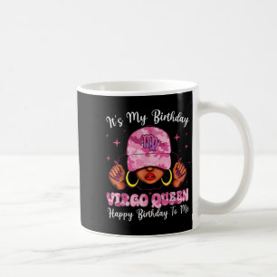 Pink Virgo Königin Schwarze Frau mit Cap Camouflag Kaffeetasse
