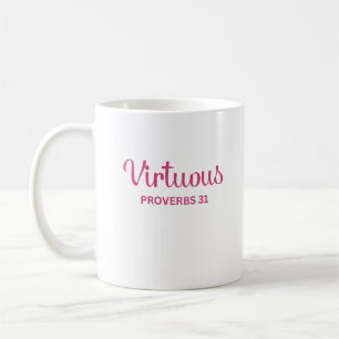 Pink Virtuous Women Sprichwörter 31 Tasse Kaffee