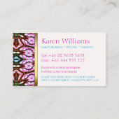 Pink Visionary Goddess Tarot Business Cards Visitenkarte (Rückseite)