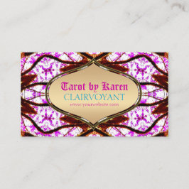 Pink Visionary Goddess Tarot Business Cards Visitenkarte