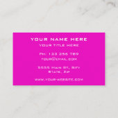 Pink-Visitenkarte - Informationen zum Schriftart " Visitenkarte (Rückseite)