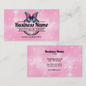 Pink-Visitenkarten mit individuell anpassbarem But Visitenkarte (Vorne/Hinten)