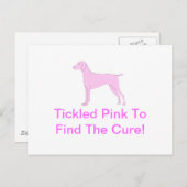 Pink Vizsla Postkarte (Vorne/Hinten)