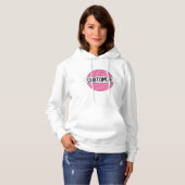 Pink Volleyball Benutzerdefinierter Teamname/Perso Hoodie (Vorne ganz)