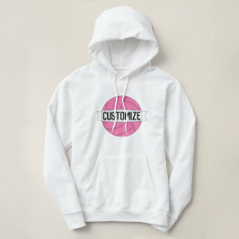 Pink Volleyball Benutzerdefinierter Teamname/Perso Hoodie