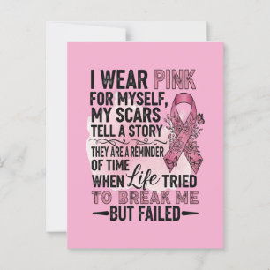 Pink Volleyball Brustkrebs Bewusstsein Postkarte