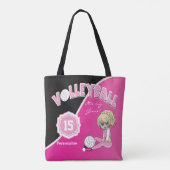 Pink Volleyball Diva Girl Tasche (Rückseite)