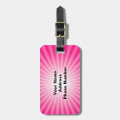 Pink Volleyball Gepäckanhänger (Vorderseite vertikal)