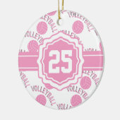 Pink Volleyball Keramik Ornament (Links)