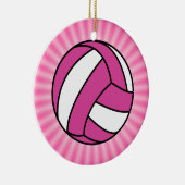 Pink Volleyball Keramikornament (Rechts)