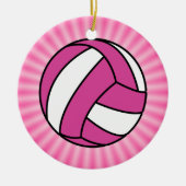 Pink Volleyball Keramikornament (Vorne)