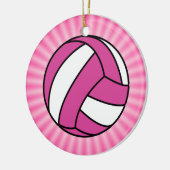 Pink Volleyball Keramikornament (Links)