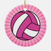 Pink Volleyball Keramikornament (Hinten)