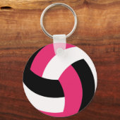 Pink Volleyball Keychains Bulk Cheap Girls Player Schlüsselanhänger (Rückseite)